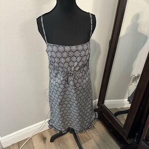 Stylish Black and White Patterned Dress